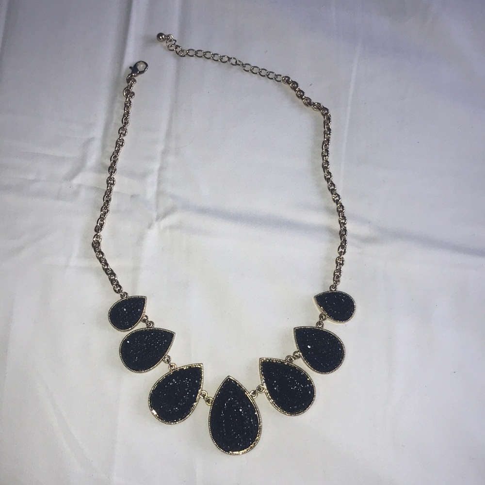 Black and gold statement necklace